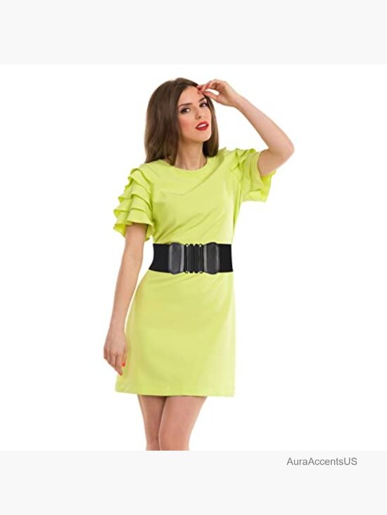 4 Pieces Elastic Stretch Waist Belt Set for Dresses Jeans Pants Retro Vintage main image 4